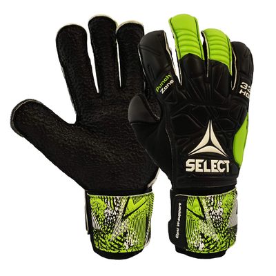 SELECT 33 Protec HG V20 Soccer Goalkeeper Glove, Black/Green, Size 7