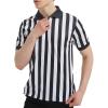TopTie Men's Pro-Style Referee Shirt with Zipper Personalized with Names, Numbers and Personalized Messages-Printing-M view 3