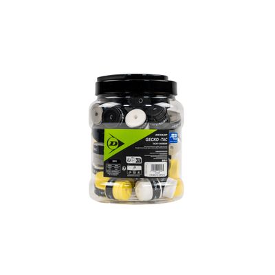 Dunlop Sports Gecko Tac Tennis Overgrip, 60 Grip Tub, Assorted Colors