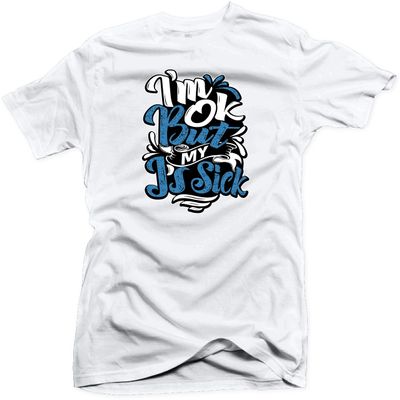SNELOS Shirt to Match Jordan 3 UNC Cement Sneaker, White, X-Large