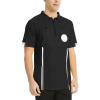 TopTie Custom USSF Soccer Referee Jersey with Embroidered Detachable Patch-Black-M view 4