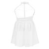 YEAHDOR Kids Girls Halter Cutout Back Lyrical Contemporary Ballet Dance Skirted Leotard Chiffon Dress Satge Costume Ivory 12 view 2