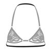 ACSUSS Mens Lingerie Sissy Sheer Lace Halter Neck Open Nipples Wire-Free Unlined Mini Bra Tops Halter Black One Size view 2