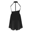 Freebily Kids Girls Cross Back Camisole Ballet Dance Leotard Dress Modern Ballroom Lyrical Dance wear Dress Caged Back Black 12 view 4