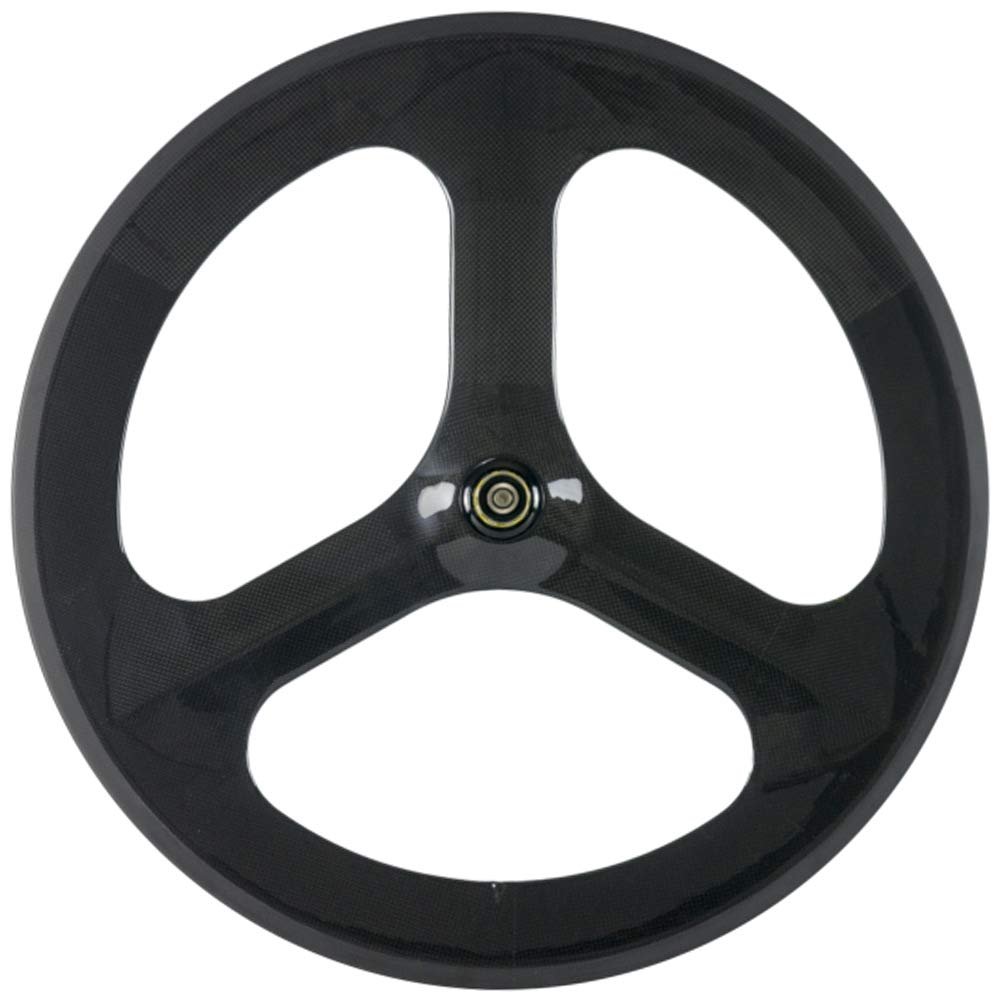 Superteam 70mm Road Bike 3 Spoke Wheelset Tri-Spoke Wheel Clincher 700c (Rear Wheel)