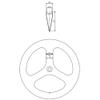 Superteam 70mm Road Bike 3 Spoke Wheelset Tri-Spoke Wheel Clincher 700c (Rear Wheel) view 4