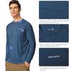 baleaf Men's Long Sleeve Swim Shirts Rash Guard UV Sun Protection SPF T-Shirts UPF 50+ Quick Dry Swimming Fishing Bluish Violet Size XL view 3