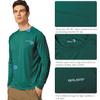 baleaf Men's Sun Protection Shirts UV SPF T-Shirts UPF 50+ Long Sleeve Rash Guard Lightweight Hiking Summer Emerald Size XXL view 3