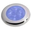 Hella Marine Slim Line LED 'Enhanced Brightness' Round Courtesy Lamp - Blue LED - Stainless Steel Bezel - 12V view 1