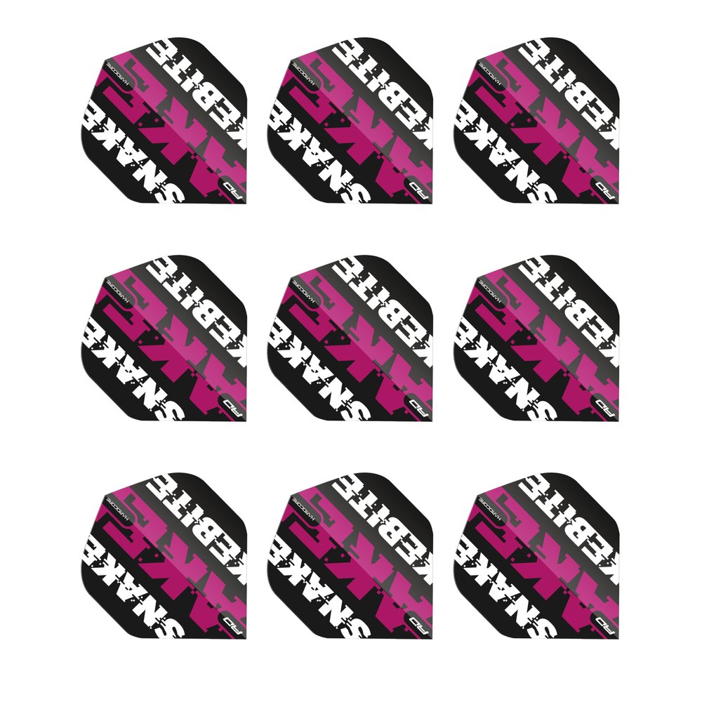 RED DRAGON Hardcore Peter Wright - Snakebite Magenta Flights (3 Sets per Pack)