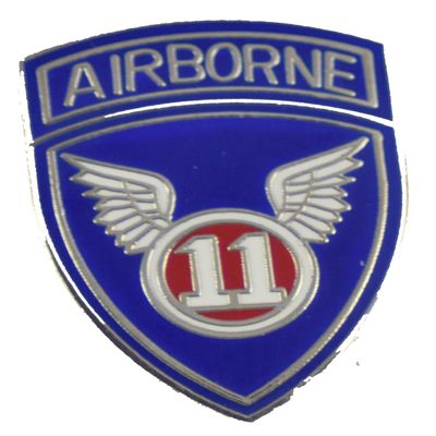 11TH AIRBORNE PIN OR HAT PIN - Size 1" - VETERAN OWNED BUSINESS