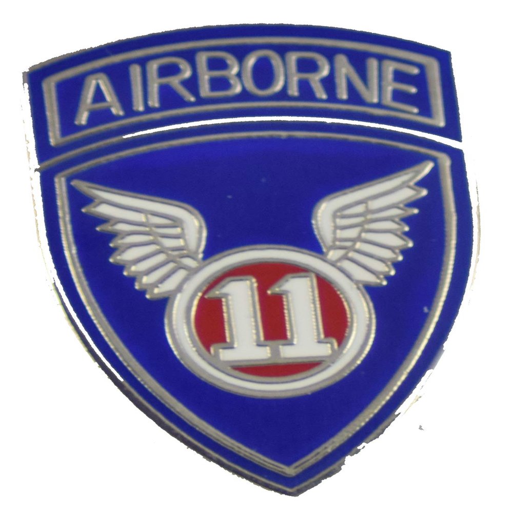 11TH AIRBORNE PIN OR HAT PIN - Size 1" - VETERAN OWNED BUSINESS