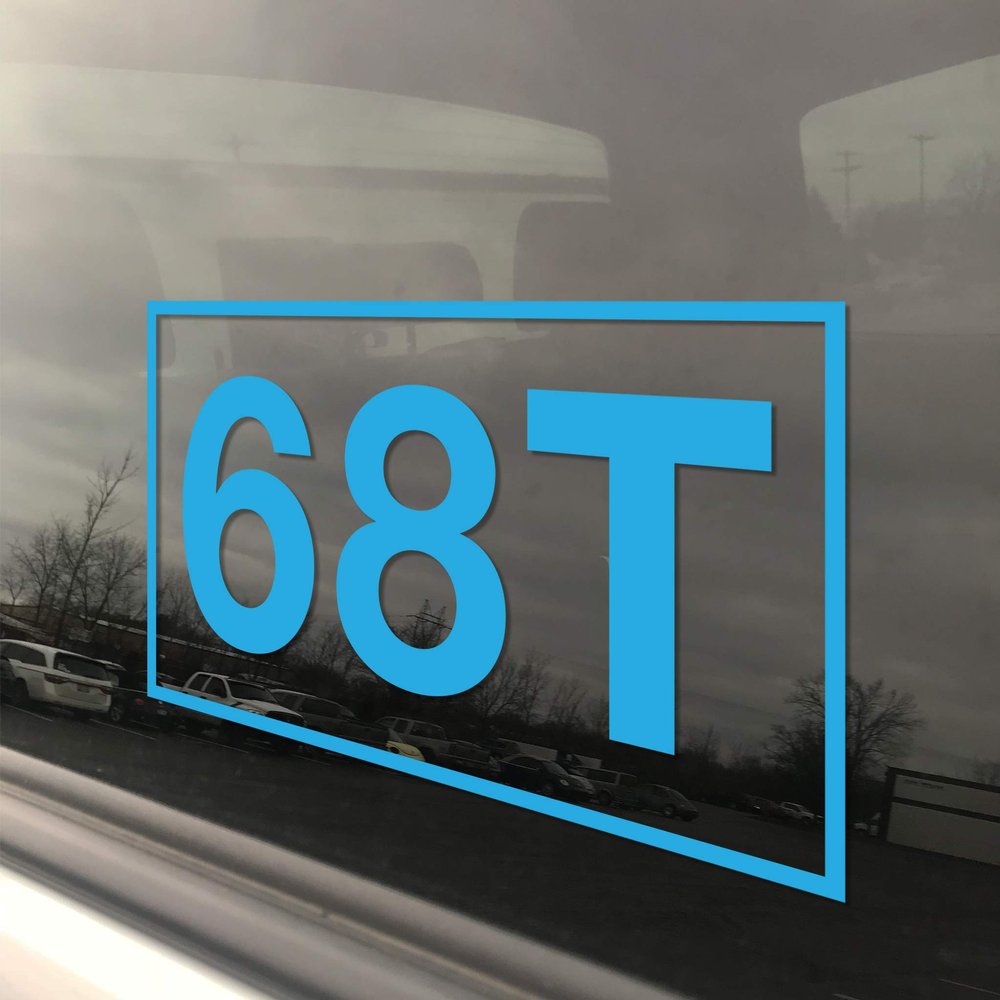 Inkfidel 10-Pack Army MOS 68T Animal Care Specialist Window Decal Free Lifetime Replacement. 3" x 5" Heavy Duty Die Cut Vinyl Veteran Bumper Sticker. (Blue)