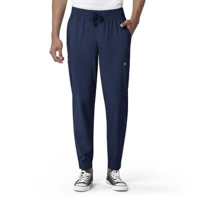WonderWink W123 Men's Cargo Jogger Scrub Pant, Navy, XL