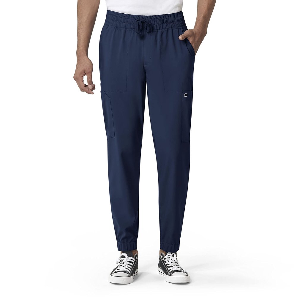 WonderWink W123 Men's Cargo Jogger Scrub Pant, Navy, XL