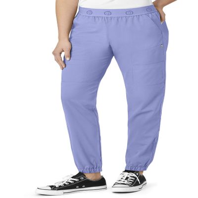 WonderWink Women's PRO Slim Cargo Jogger Pant, Ceil Blue, L P