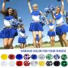 Supkiir 4Pcs Blue White Cheerleading Pom Poms for Cheerleader Costume Women, 2 Pair Cheer Pompoms for Boy Girl School Sports Games Team Spirit Cheering Dancing view 2