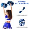Supkiir 4Pcs Blue White Cheerleading Pom Poms for Cheerleader Costume Women, 2 Pair Cheer Pompoms for Boy Girl School Sports Games Team Spirit Cheering Dancing view 4