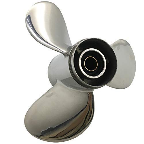 ARKDOZA 25-30HP Stanless Steel Propeller for Honda Motor Engine,3 Blades,10 Spline Tooth (9 7/8 (Dia) x 13 (Pitch))