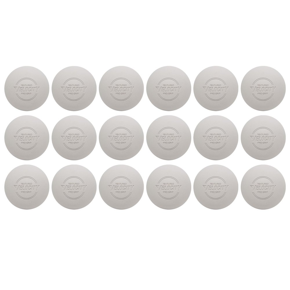 Velocity Pro Grip Lacrosse Balls - 6, 12, 18, 60 and 120 Packs - Certified for Youth, Club, High School, CLA, and College Game Play - White