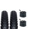 Zol Bundle Pack MTB Bike Tires and Bicycle Tube 26x2.25 Schrader American 48mm Valve view 1