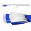 ARCHERY SHARLY 31Inch Carbon Hunting Arrow for Compound & Recurve Bow, Turkey Feather Fletching Targeting Practice Arrows with Removable Tips Blue White (Pack of 6) view 2
