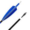 ARCHERY SHARLY 31Inch Carbon Hunting Arrow for Compound & Recurve Bow, Turkey Feather Fletching Targeting Practice Arrows with Removable Tips Blue White (Pack of 6) view 4