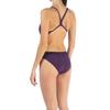 ARENA Women's Team MaxLife Swimsuit Solid Challenge Back One Piece Competition Training Bathing Suit Athletic Swimwear, Plum/White, US Size 20 view 4