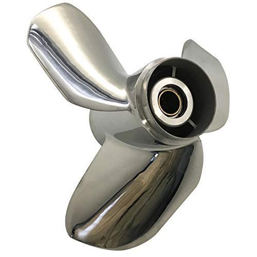 ARKDOZA 3 Blade 30-60HP SS Prop 12x14 Polished Stainless Steel Propeller RH fit for Yamaha Outboard Motor Engine