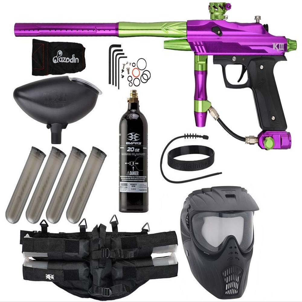 Action Village Azodin KDIII Paintball Gun Epic Package Kit (Polished Purple/Polished Green)