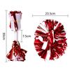 Supkiir 4Pcs Red White Cheerleading Pom Poms for Cheerleader Costume Women, 2 Pair Cheer Pompoms for Boy Girl School Sports Games Team Spirit Cheering Dancing view 3