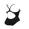 ARENA Women's Painted Stripes Light Drop Back MaxLife One Piece Swimsuit, Black-Multi White, 24 view 4