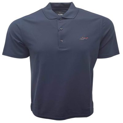 Greg Norman Men's Technical Performance Polyester Play Dry Polo Shirt (Large, Navy)
