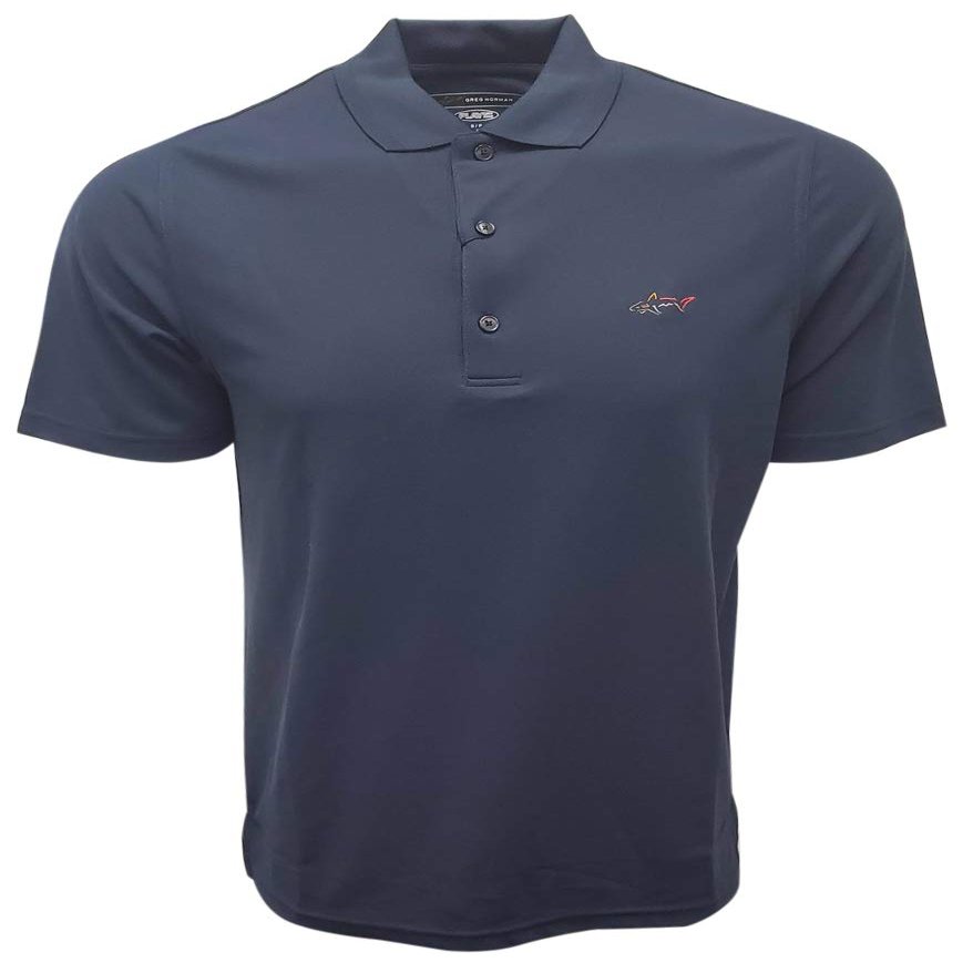 Greg Norman Men's Technical Performance Polyester Play Dry Polo Shirt (Large, Navy)
