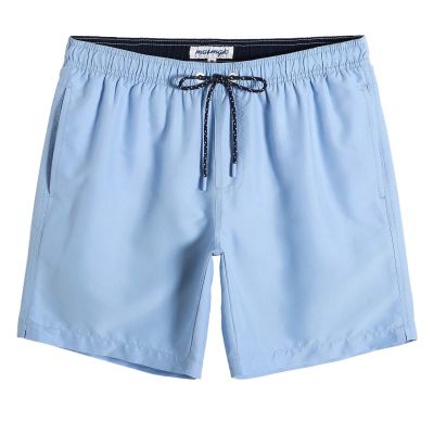 maamgic Mens Swim Trunks Quick Dry Swim Shorts with Mesh Lining Funny Swimwear Bathing Suits 7inch Solid Lake Blue XX-Large