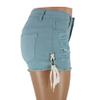 chouyatou Women's High Waist Perfect Butt-Lifting Destroyed Hole Fringed Denim Short Drawstring Slit (X-Small, Light Blue) view 2