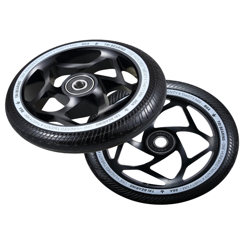 Envy Scooters TRI Bearing Wheels Pair - 120mm x 30mm - Black
