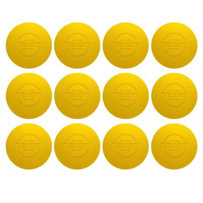 Velocity Pro Grip Lacrosse Balls - 6, 12, 18, 60 and 120 Packs - Certified for Youth, Club, High School, CLA, and College Game Play - Yellow