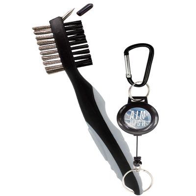 Clip Wipes Air Force Golf Brush Aim High Logo (Silver-Aim High)