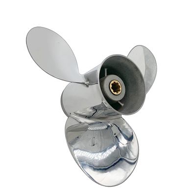 ARKDOZA Stainless Steel Propeller 9 1/4x11 for Yamaha Outboard Motor Engine 9.9-15HP RH SS Prop 9.25x11