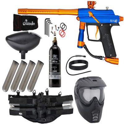 Action Village Azodin Blitz 4 Paintball Gun Epic Package Kit (Dust Blue/Polished Orange)