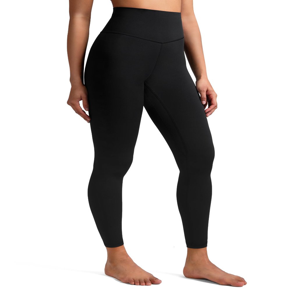 Colorfulkoala Women's High Waisted Tummy Control Workout Leggings 7/8 Length Ultra Soft Yoga Pants 25" (M, Black)
