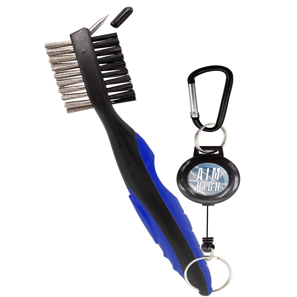 Clip Wipes Air Force Golf Brush Aim High Logo (Blue-Aim High)