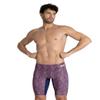 ARENA Men's Team Color Print Jammer Athletic Training Swimsuit Bathing Suit, MaxLife Chlorine Resistant Fabric, Kikko Navy/Red, 20 view 1