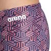 ARENA Men's Team Color Print Jammer Athletic Training Swimsuit Bathing Suit, MaxLife Chlorine Resistant Fabric, Kikko Navy/Red, 20 view 2
