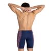 ARENA Men's Team Color Print Jammer Athletic Training Swimsuit Bathing Suit, MaxLife Chlorine Resistant Fabric, Kikko Navy/Red, 20 view 4