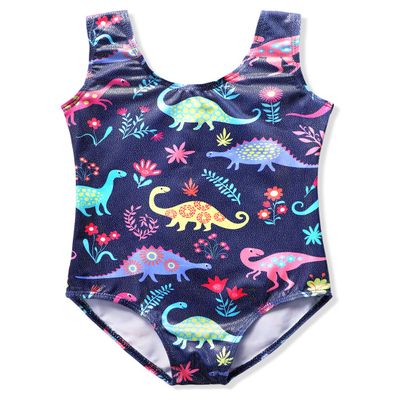 HOZIY Dinosaur Leotards for Girls Gymnastics Leotards Size 7-8 7/8 Years Old Blue