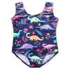 HOZIY Dinosaur Leotards for Girls Gymnastics Leotards Size 7-8 7/8 Years Old Blue view 1