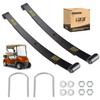 10L0L Heavy Duty Golf Cart Rear (2-Leaf) Tapped Leaf Springs Set with Bushing Kit U Bolts Nuts Fits EZGO RXV Golf Cart 2008-2013 OEM# 603498 604494, 2-Pack view 1