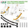 10L0L Heavy Duty Golf Cart Rear (2-Leaf) Tapped Leaf Springs Set with Bushing Kit U Bolts Nuts Fits EZGO RXV Golf Cart 2008-2013 OEM# 603498 604494, 2-Pack view 2